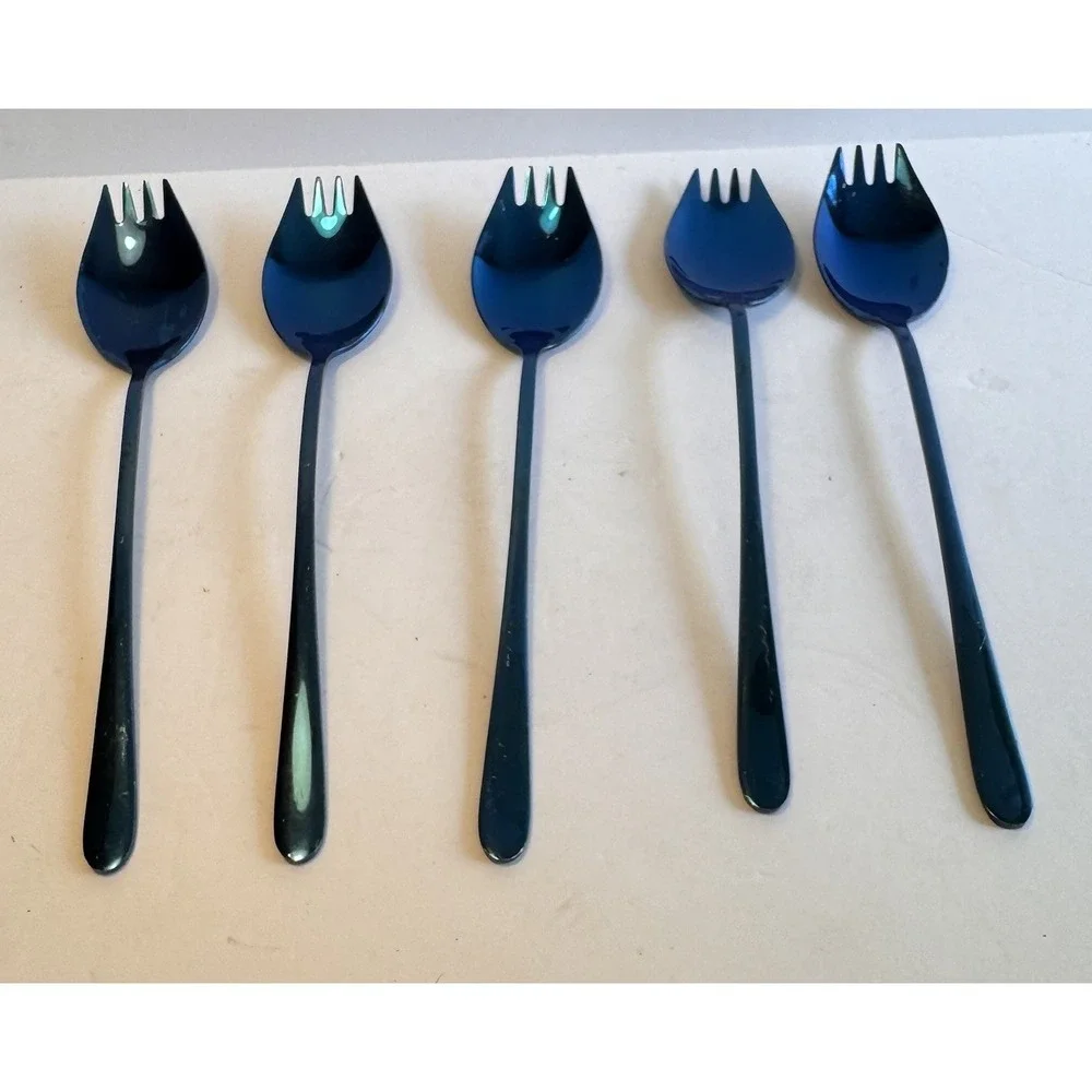 Buyer StarBlue‎ Sporks 2 in 1 Spoons Forks 5 Pieces Stainless Steel